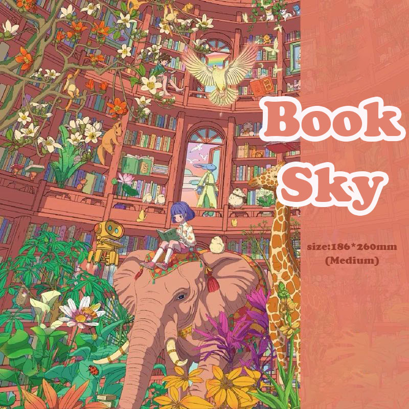 Book Sky DIY 3D Scene Stickers - Cute Miniature Scene