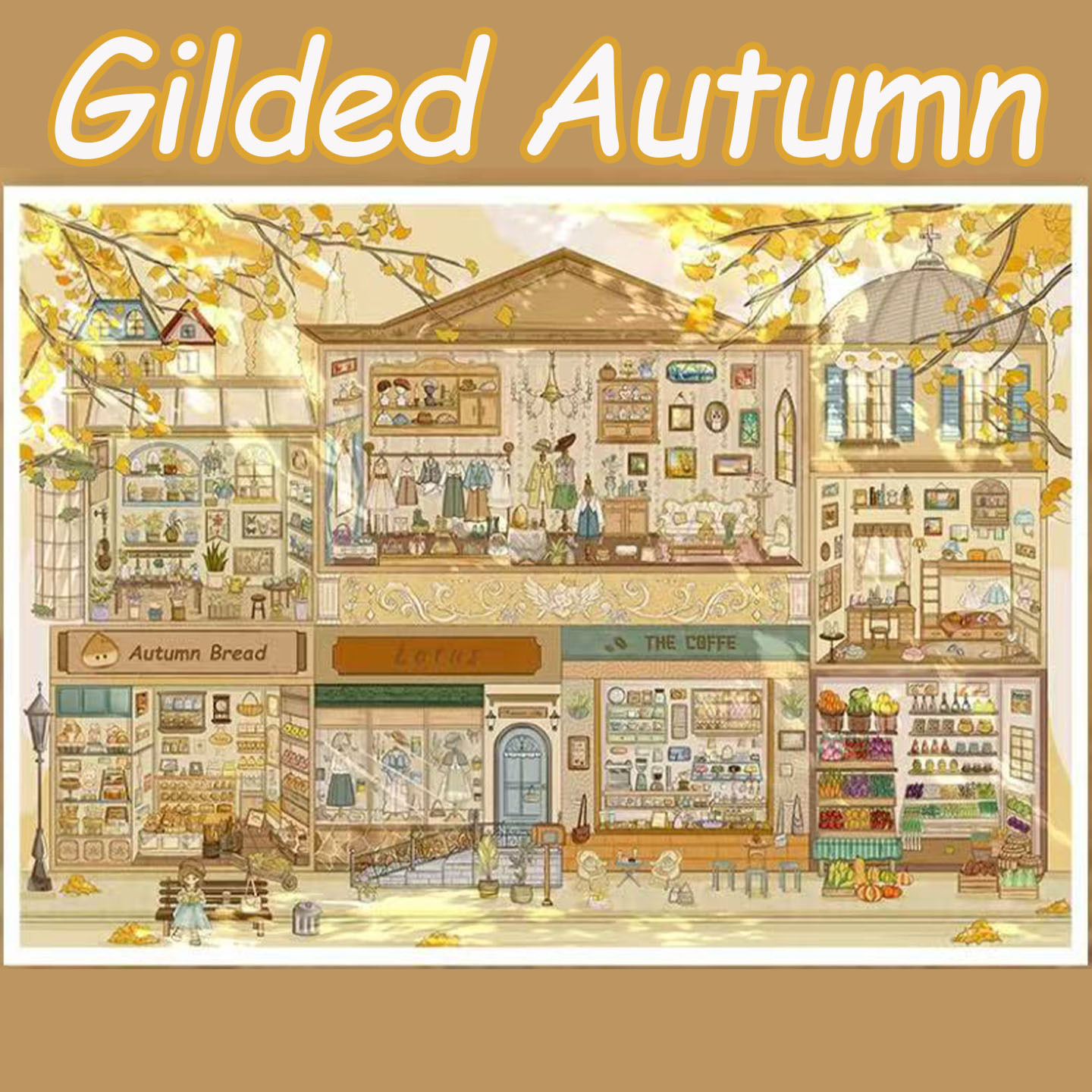 Gilded Autumn DIY 3D Scene Stickers Collection -  Cute Miniature Scene