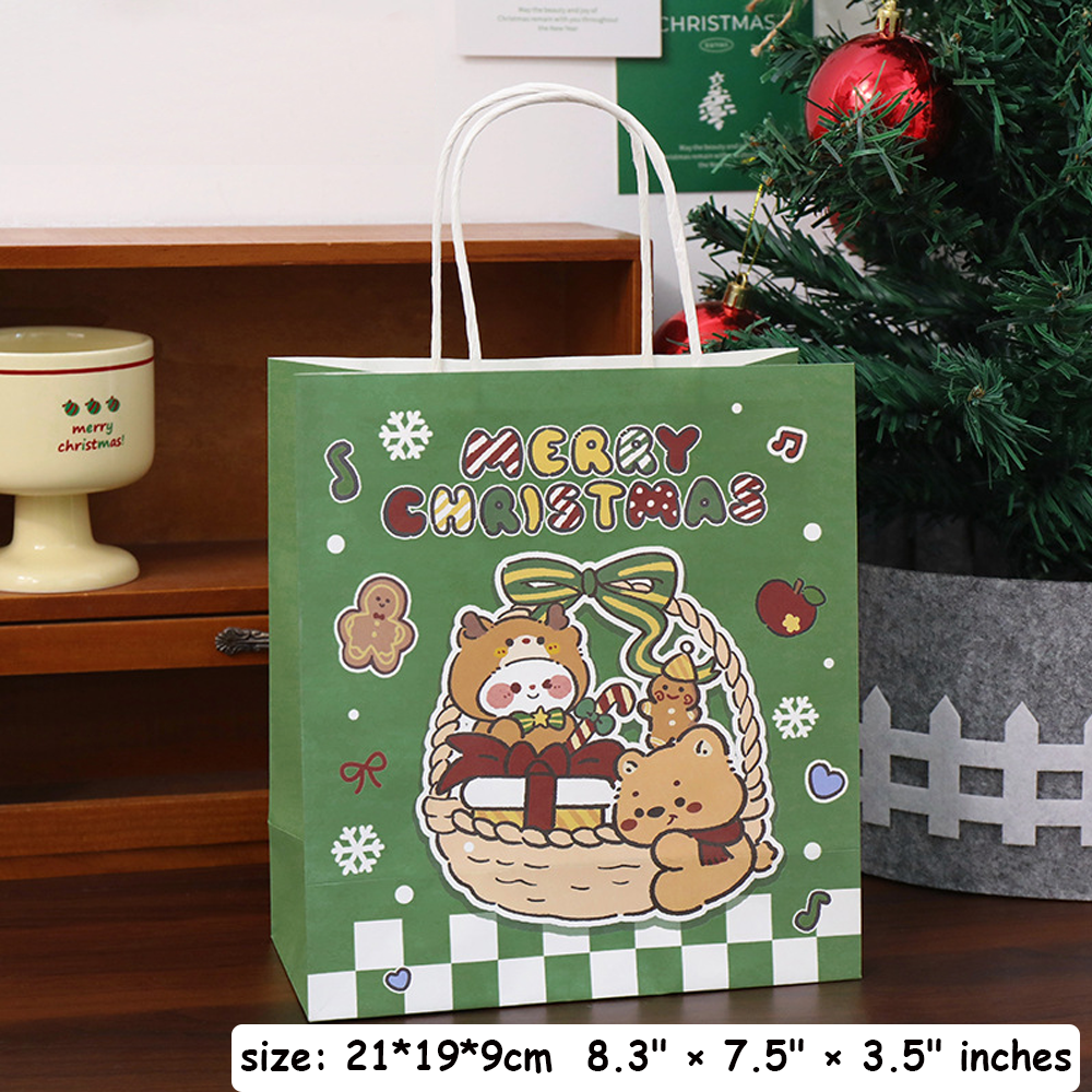 Christmas Gift Bags (Paper) [Small] Red & Green