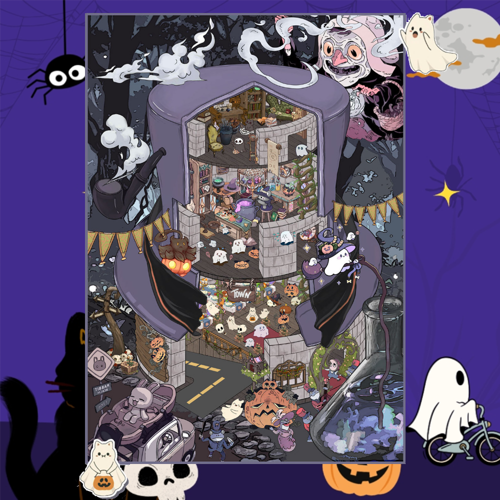 Magic Workshop's Midnight DIY 3D Scene Stickers - Cute Miniature Scene