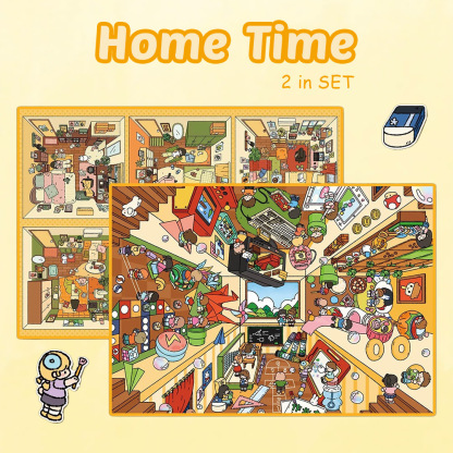 Home Time DIY 3D Scene Stickers - 2 Miniature Scenes