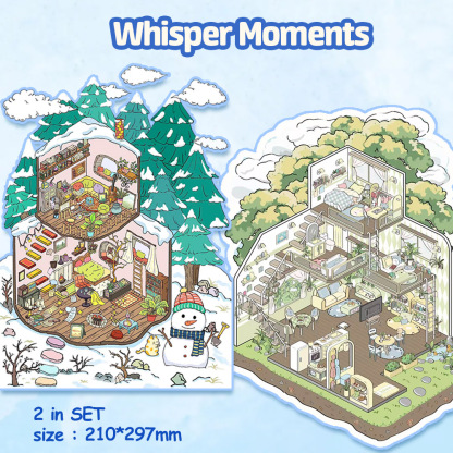 Whisper Moments DIY 3D Scene Stickers - Cute Miniature Scene