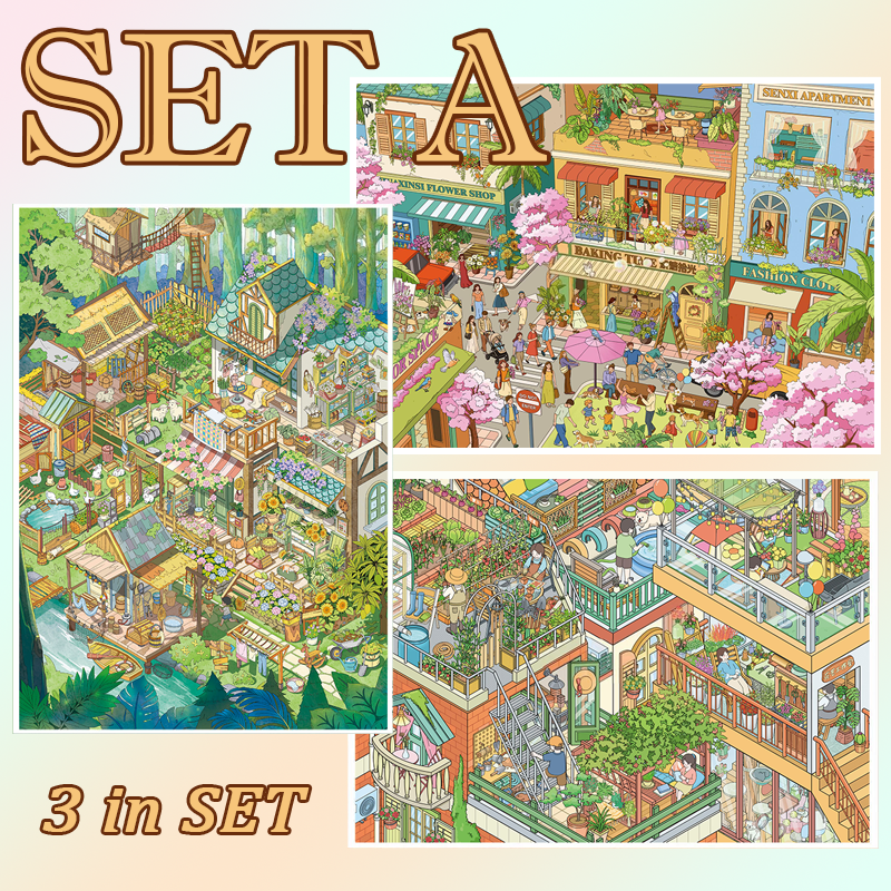 Dynamic Realms DIY 3D Scene Stickers Collection - 5 Cute Miniature Scenes