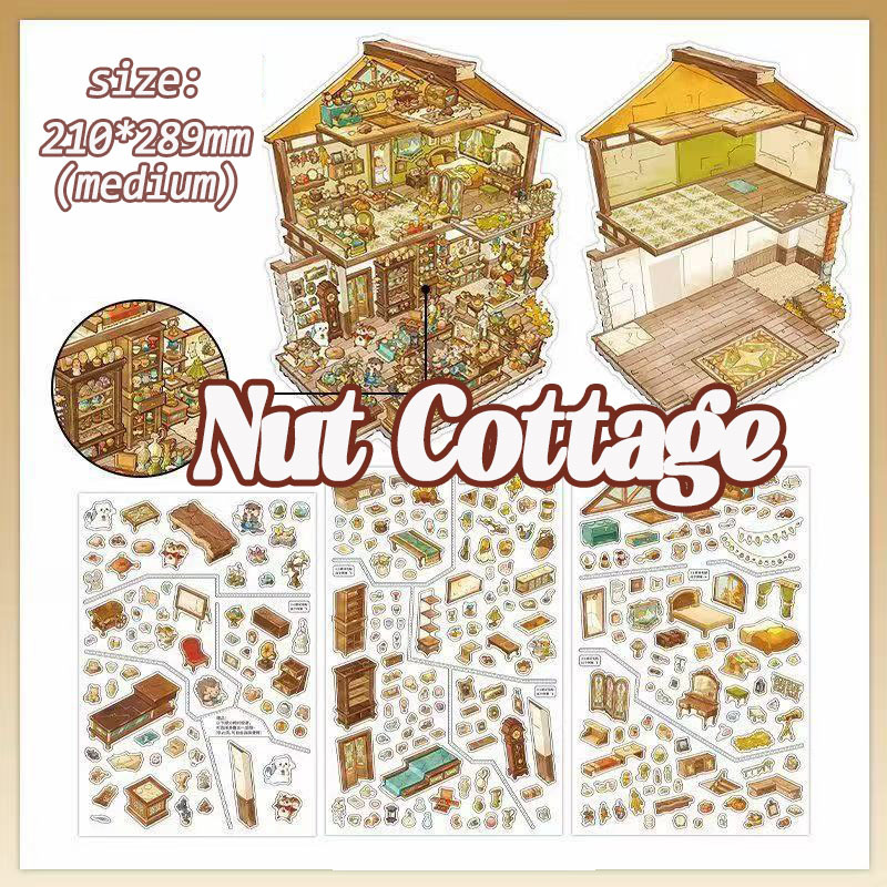 Harbor&Home DIY 3D Scene Stickers Collection - 4 Cute Miniature Scenes