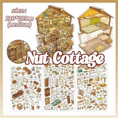 Harbor&Home DIY 3D Scene Stickers Collection - 4 Cute Miniature Scenes
