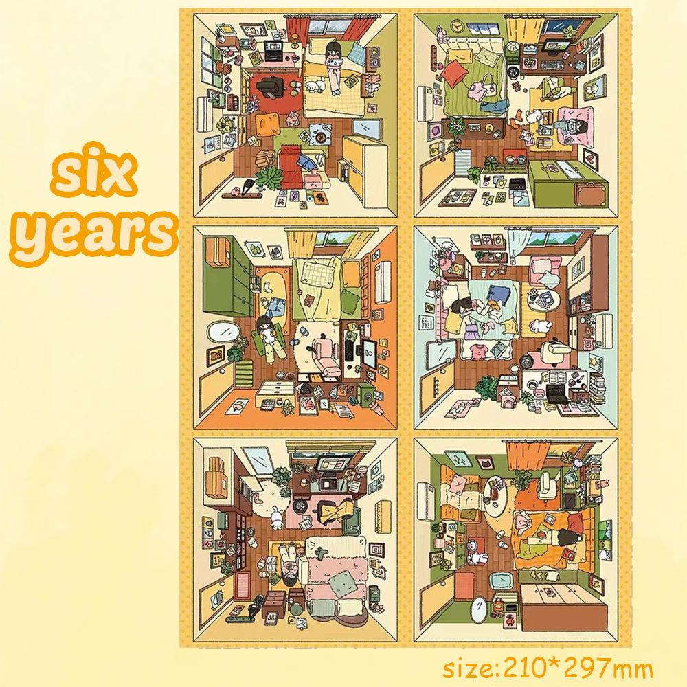 Home Time DIY 3D Scene Stickers - 2 Miniature Scenes