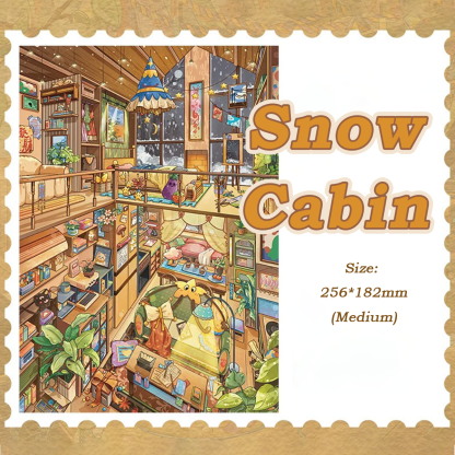 Snow Cabin DIY 3D Sticker Collection - Cute Miniature Scene