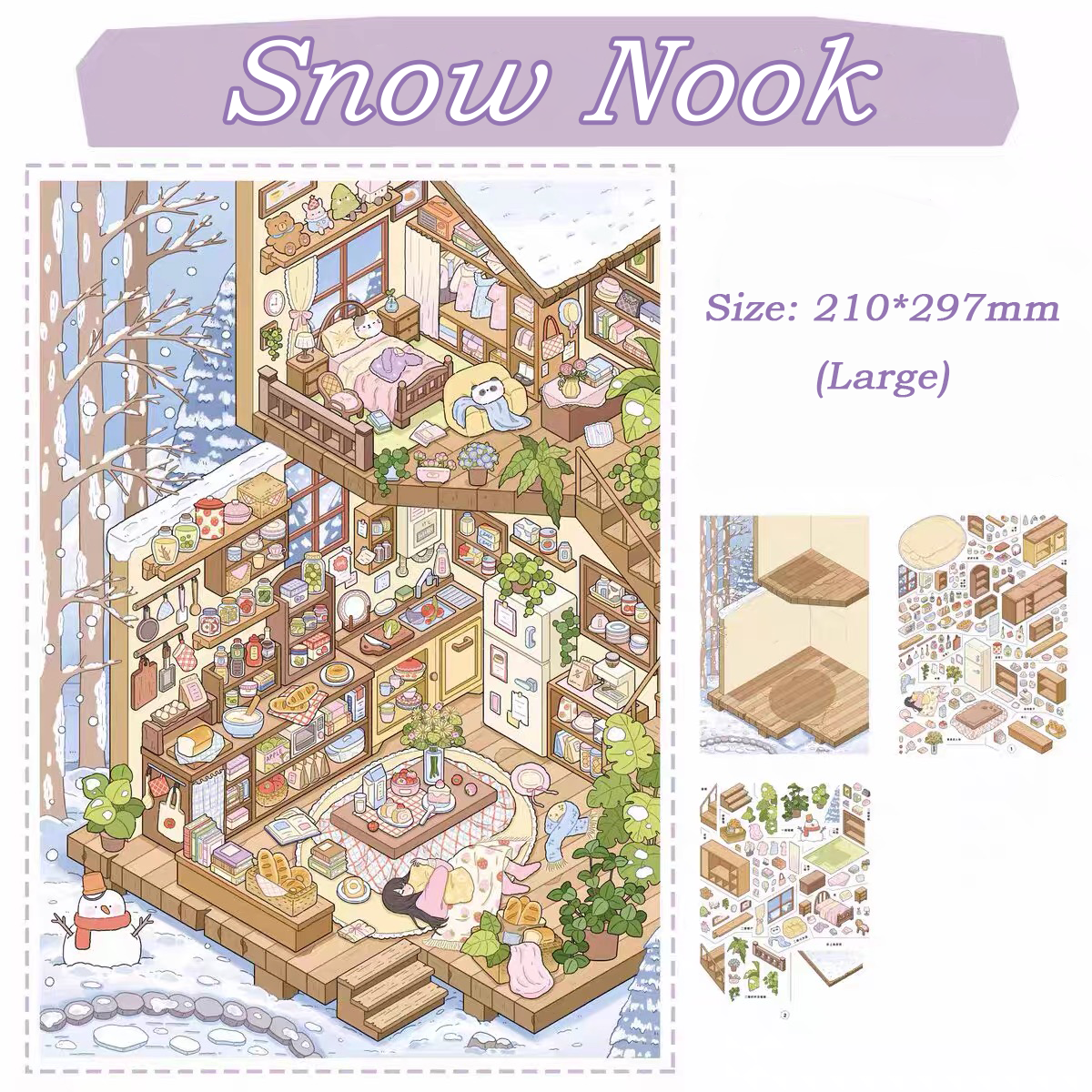 My Tiny Space DIY 3D Sticker Collection - 3 Cute Miniature Scenes