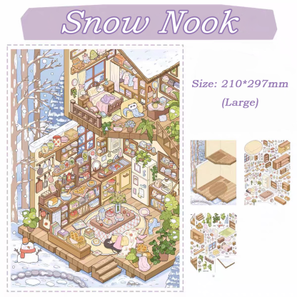 My Tiny Space DIY 3D Sticker Collection - 3 Cute Miniature Scenes