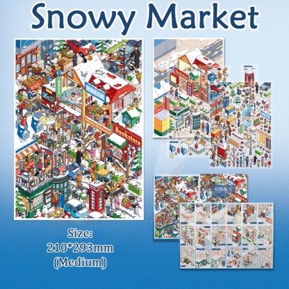 Time Alleys DIY 3D Scene Stickers - 4 Cute Miniature Scenes