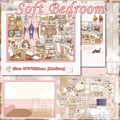 Homey Life Pages DIY 3D Sticker Collection - 2 Cute Miniature Scenes