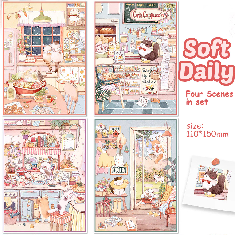 Soft Daily DIY 3D Sticker Collection - Cute Miniature Scene