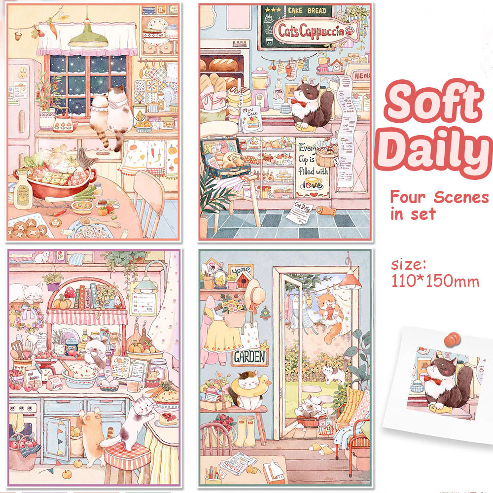 Soft Daily DIY 3D Sticker Collection - Cute Miniature Scene