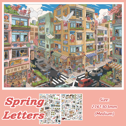 Time&Tide DIY 3D Scene Stickers - 4 Cute Miniature Scenes