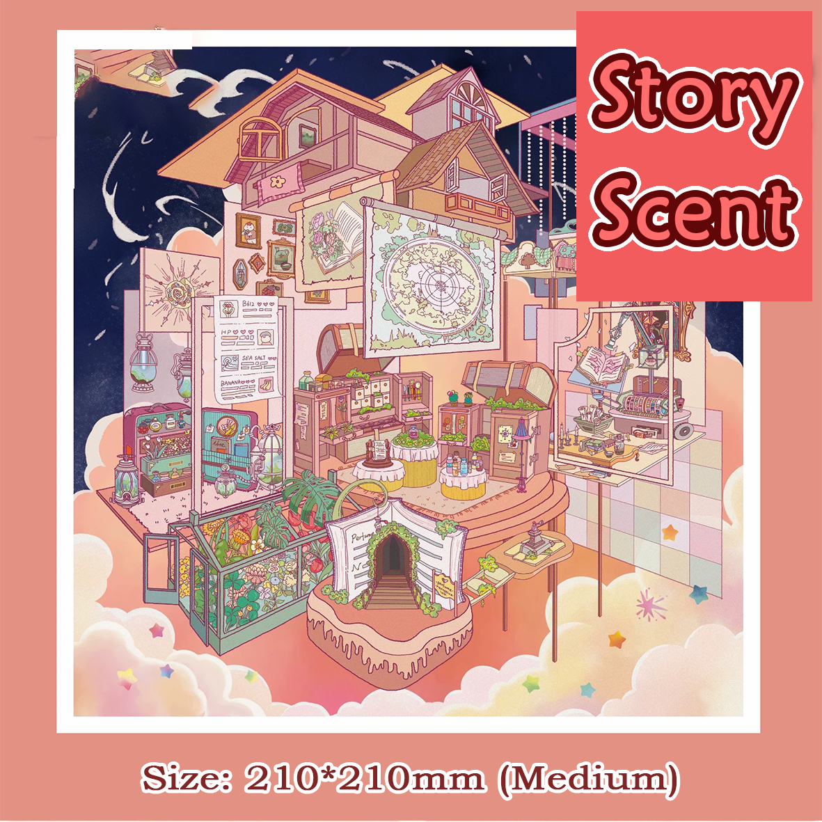 Local Life DIY 3D Scene Stickers - 2 Cute Miniature Scene