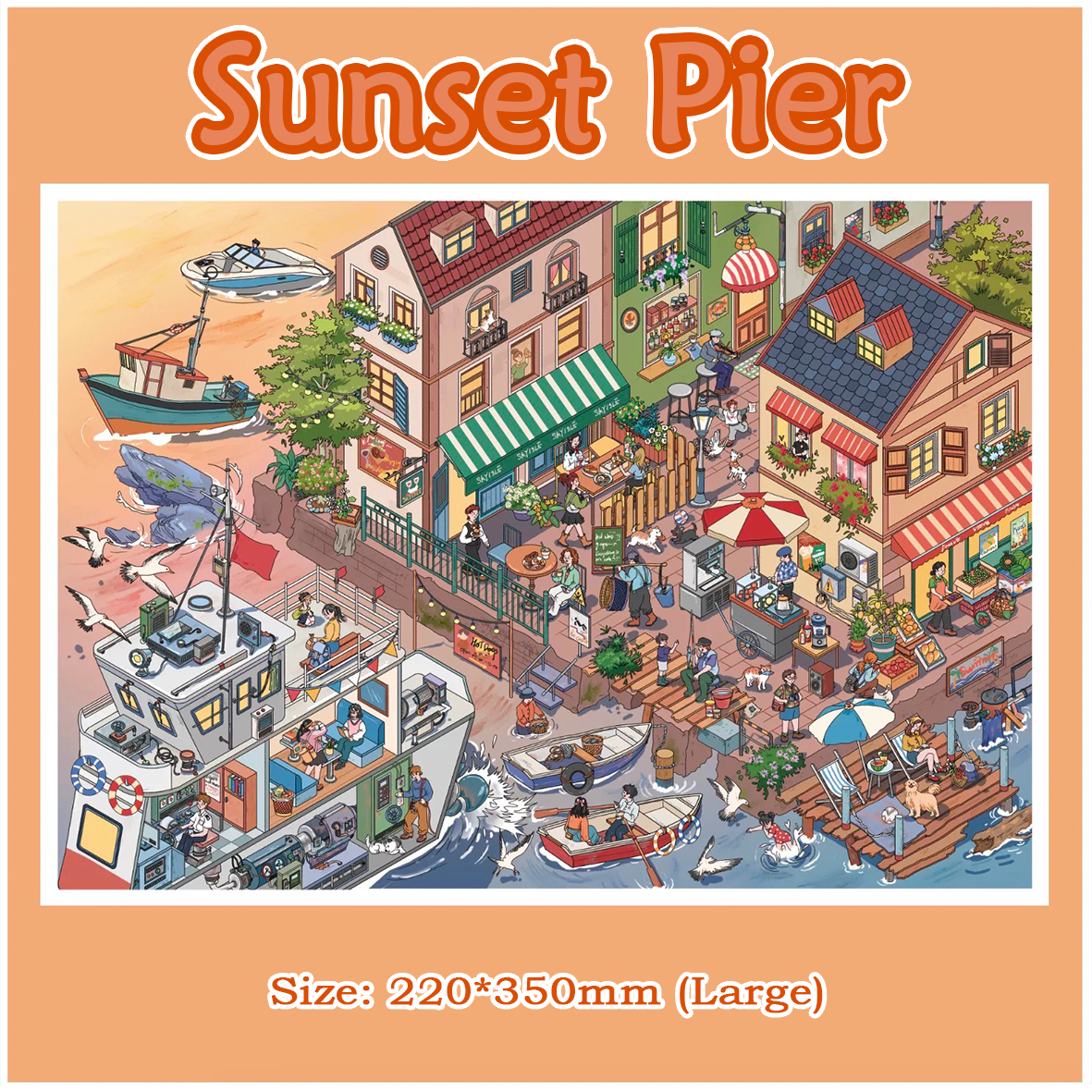 City in a Day DIY 3D Sticker Collection - 4 Cute Miniature Scene