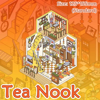 Weave Paper DIY 3D Sticker Collection - 4 Cute Miniature Scenes