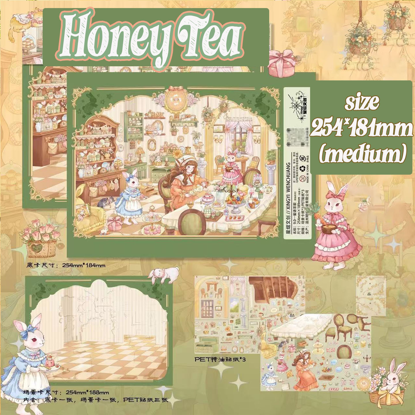 Fable Seasons DIY 3D Scene Stickers - 4 Cute Miniature Scenes