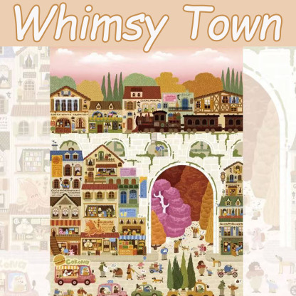 Whimsy Town DIY 3D Scene Stickers Collection -  Cute Miniature Scene