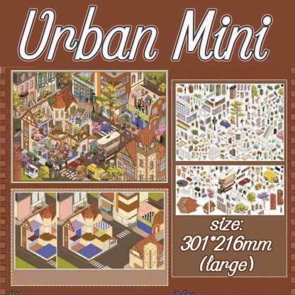 Willow Hamlet DIY 3D Scene Stickers -5 Cute Miniature Scenes