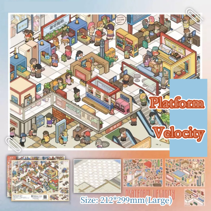 Wok & Walk DIY 3D Sticker Collection - 2 Cute Miniature Scene