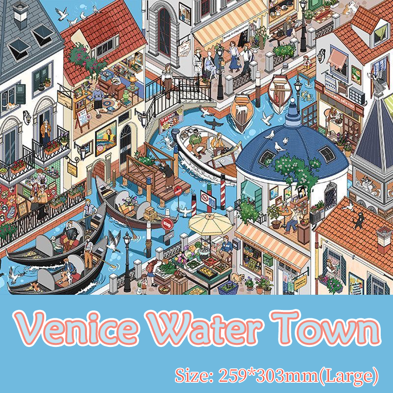 City Snap DIY 3D Sticker Collection - 3 Cute Miniature Scenes