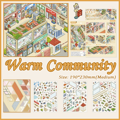 City Living DIY 3D Sticker Collection - 3 Cute Miniature Scene