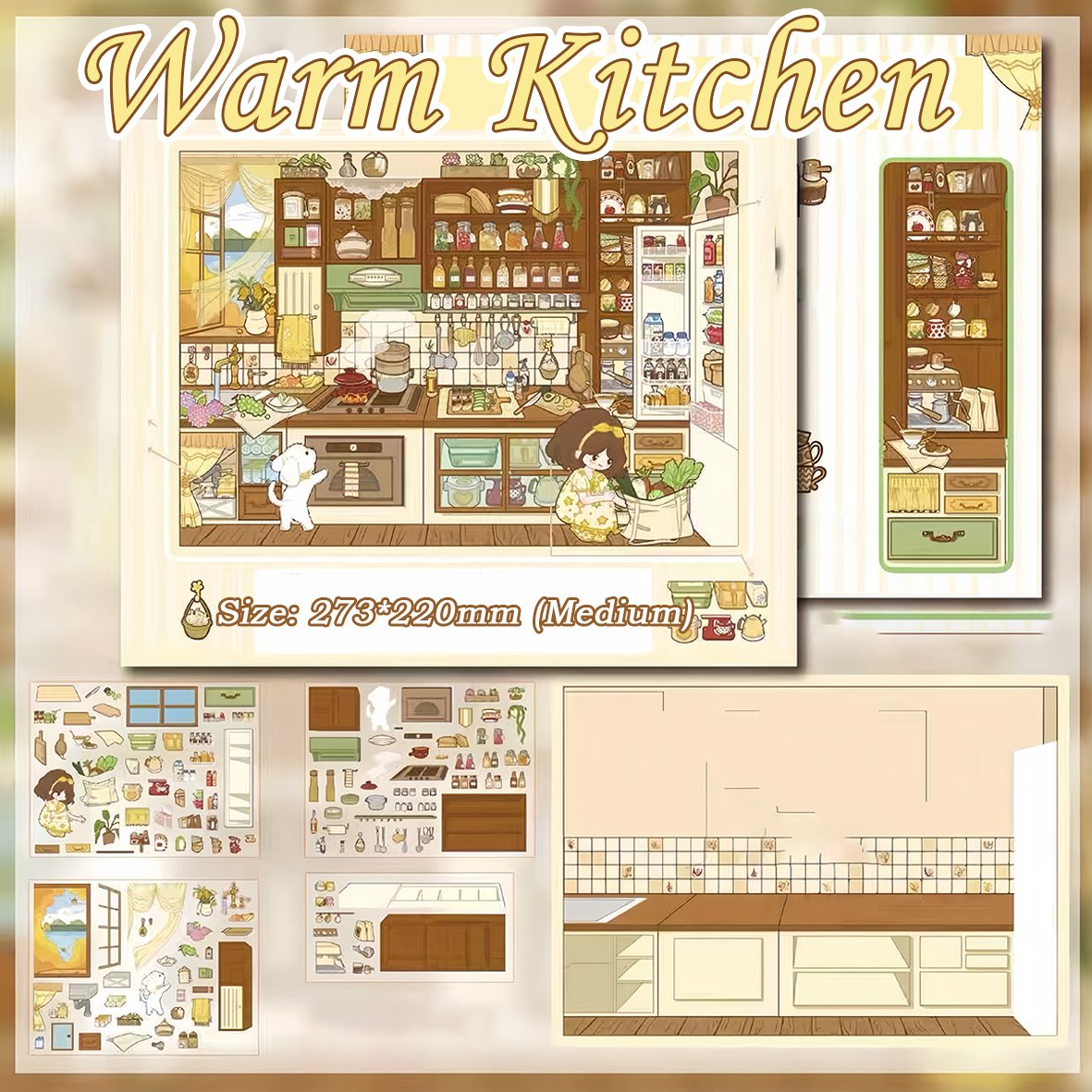 Homey Life Pages DIY 3D Sticker Collection - 2 Cute Miniature Scenes