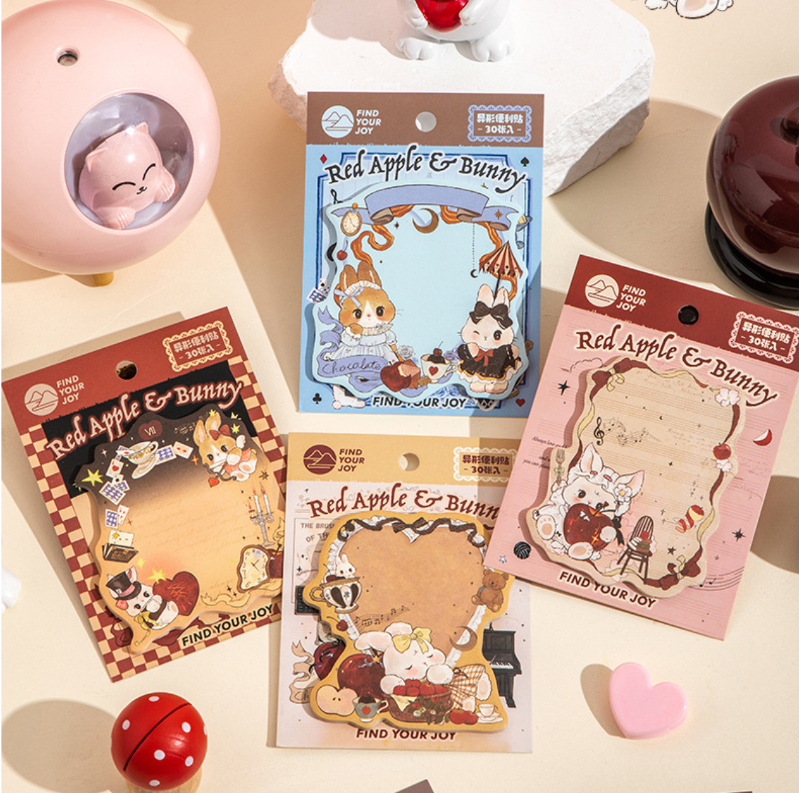 Apple Rabbit Series Sticky Notes - Special Shaped 