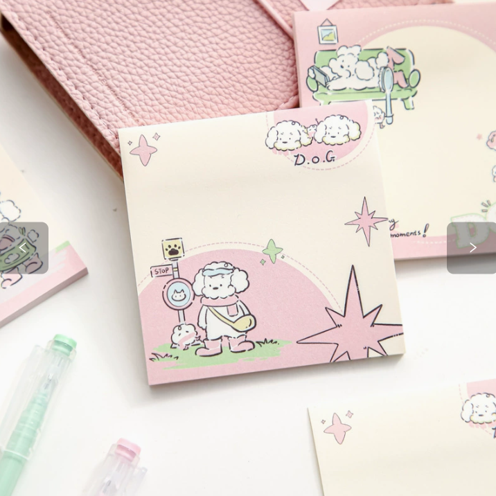 Journaling sticky notes- Cats & Dogs in Rain Boots