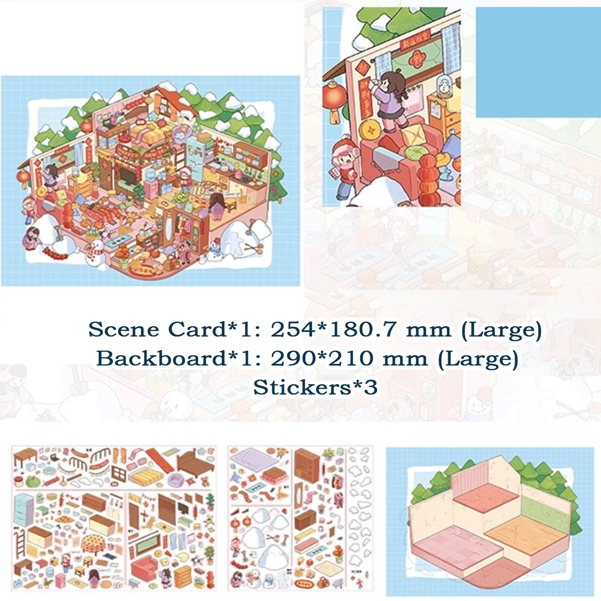 Best Wishes DIY 3D Sticker Collection - Cute Miniature Scene