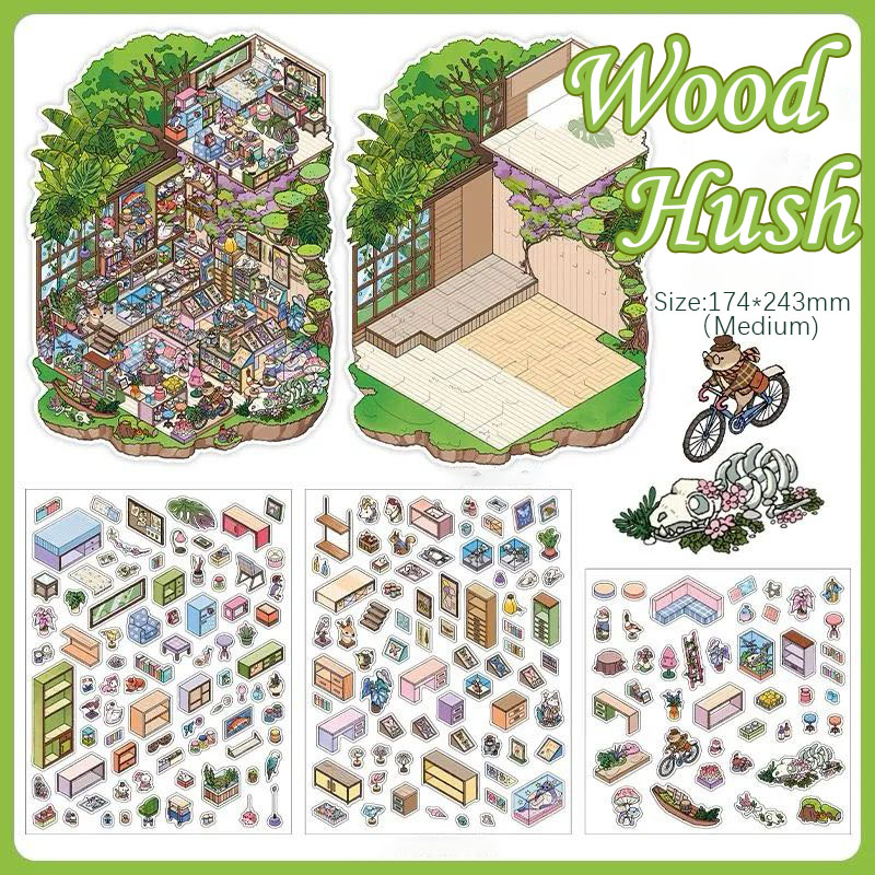  Four Seasons Homes  DIY 3D Sticker Collection - 4 Cute Miniature Scens
