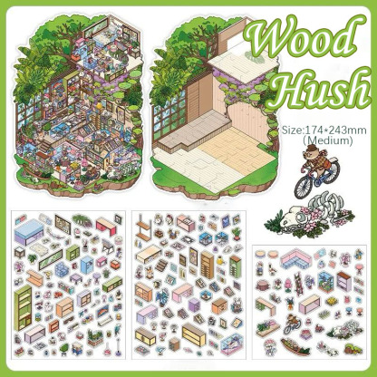  Four Seasons Homes  DIY 3D Sticker Collection - 4 Cute Miniature Scens
