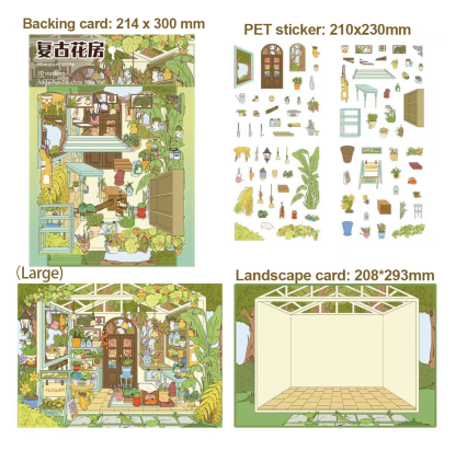 Soft Bloom DIY 3D Sticker Collection - Cute Miniature Scene