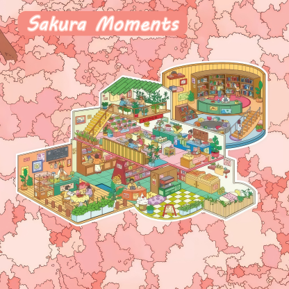 Seasonal Tales Series DIY 3D Scene Stickers - 2 Cute Miniature Scene