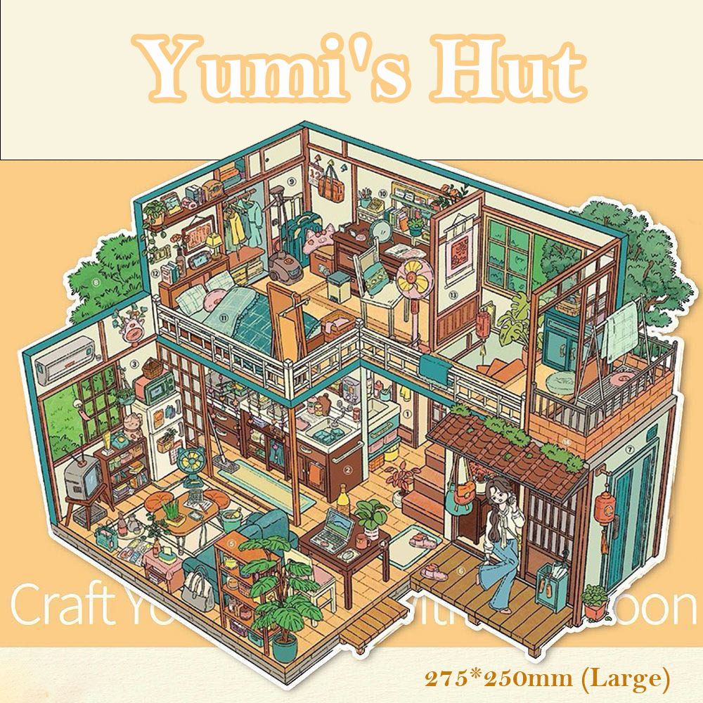 Hearth&Home DIY 3D Sticker Collection - 2 Cute Miniature Scenes