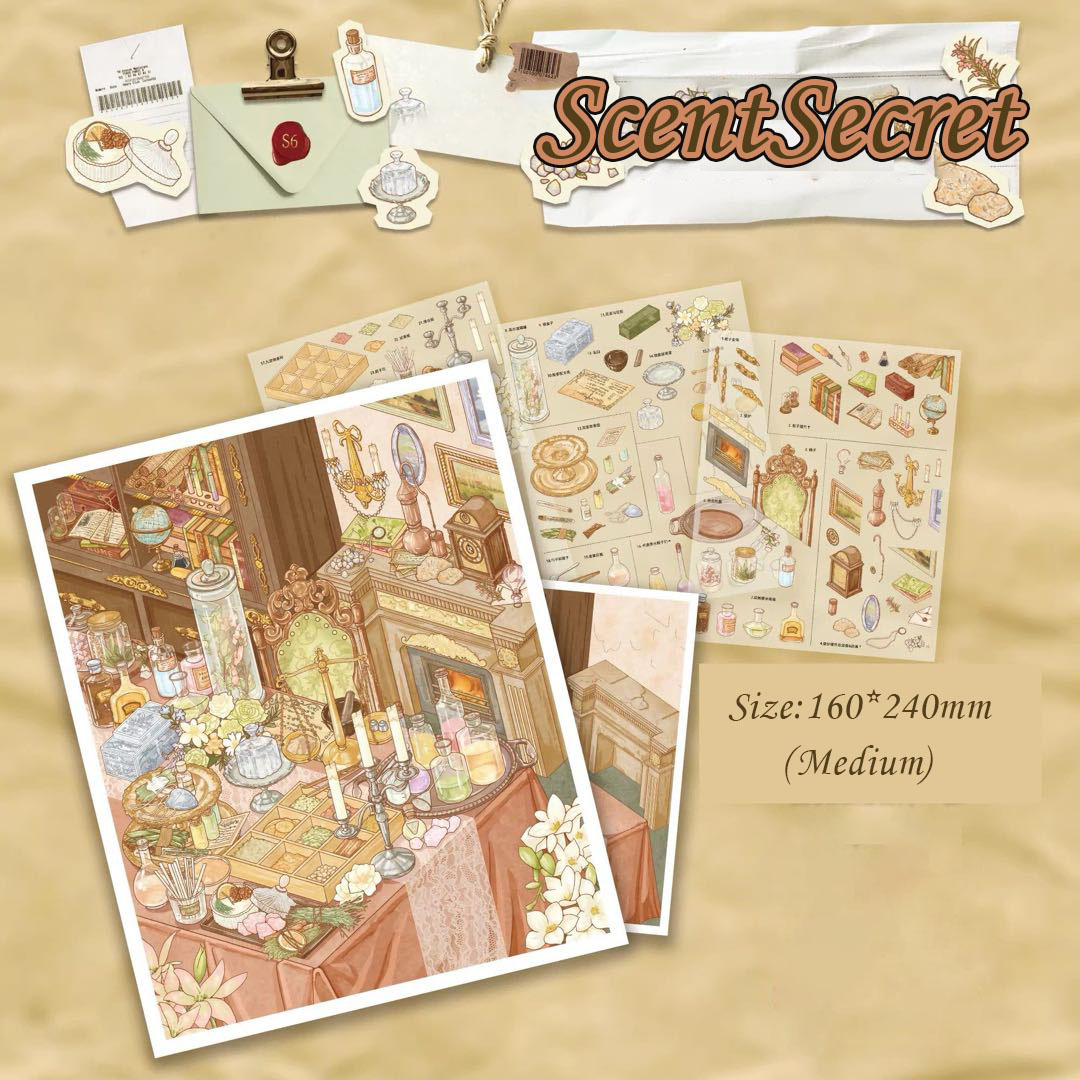 Girls‘ Day Out DIY 3D Scene Stickers Collection - 4 Cute Miniature Scenes