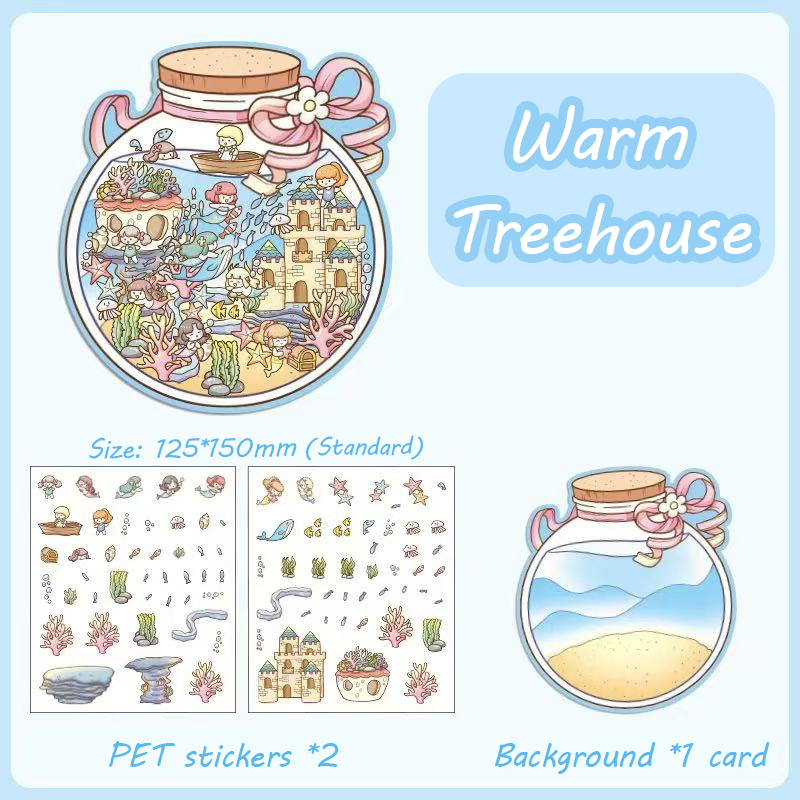 Realm of Dreams Scene Stickers - 4 Lovely Miniature Scenes