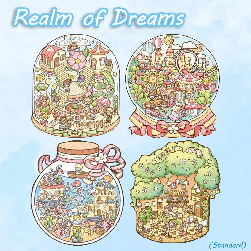 Realm of Dreams Scene Stickers - 4 Lovely Miniature Scenes