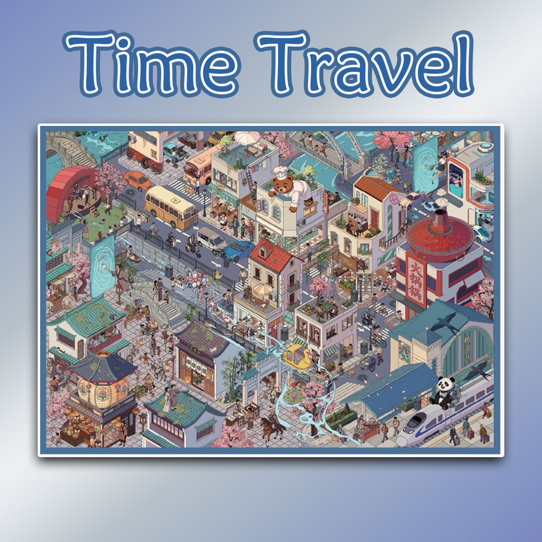 Time Travel DIY 3D Scene Stickers - Cute Miniature Scene