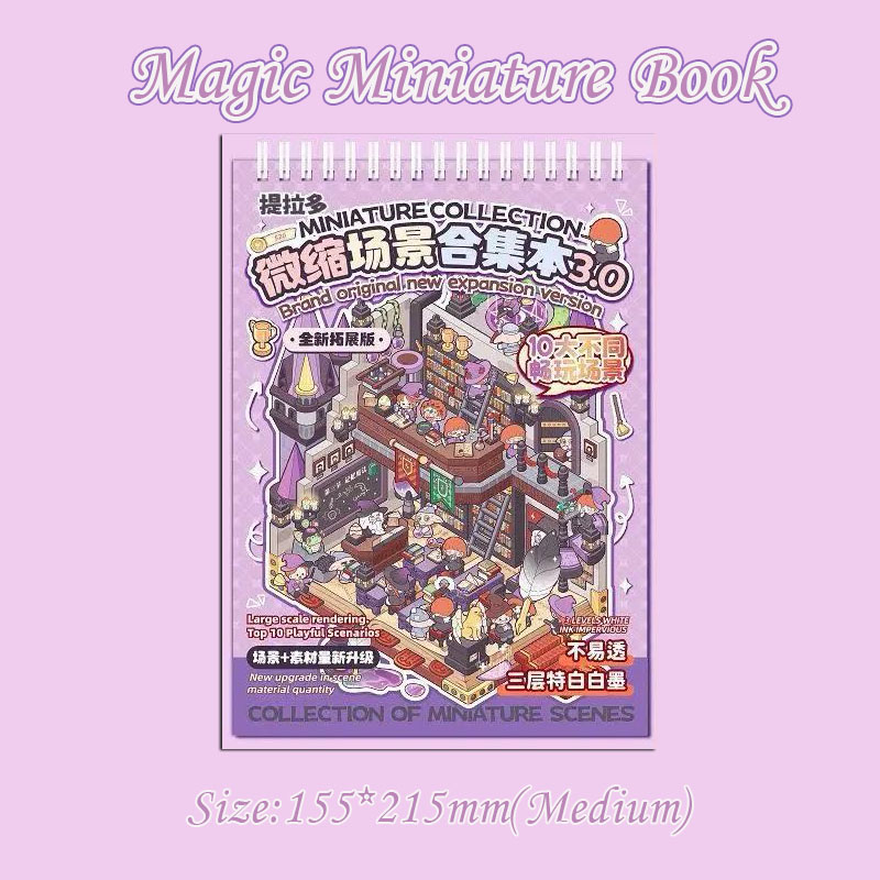 Little World Books DIY 3D Scene Stickers Collection - 2 Cute Miniature Scenes