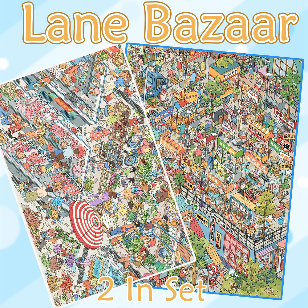 Lane Bazaar DIY 3D Scene Stickers Collection - 2 Cute Miniature Scenes
