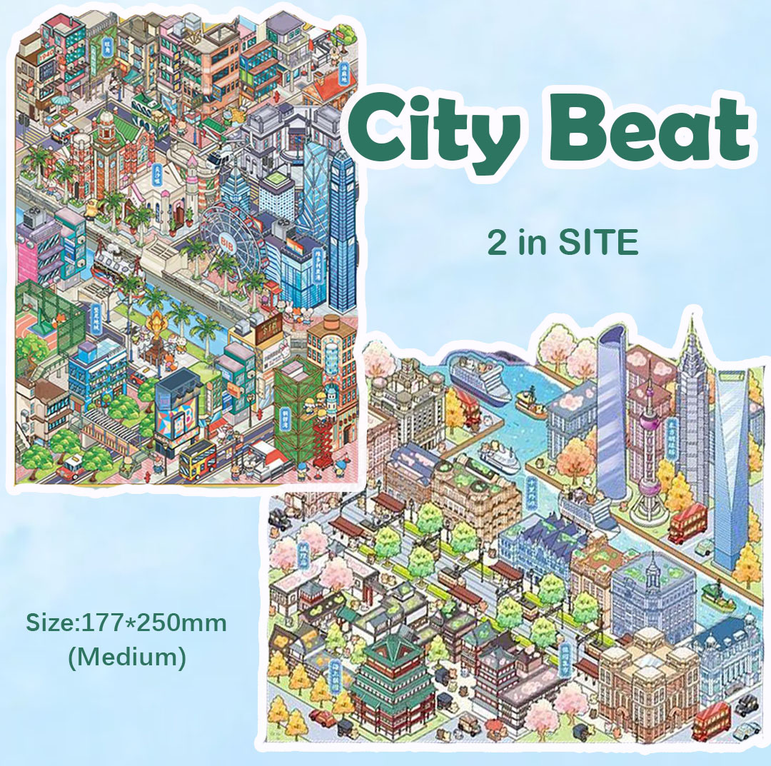 City Beat DIY 3D Sticker Collection - 2 Cute Miniature Scene