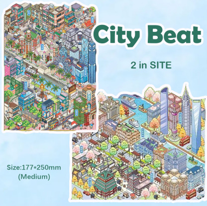 City Beat DIY 3D Sticker Collection - 2 Cute Miniature Scene