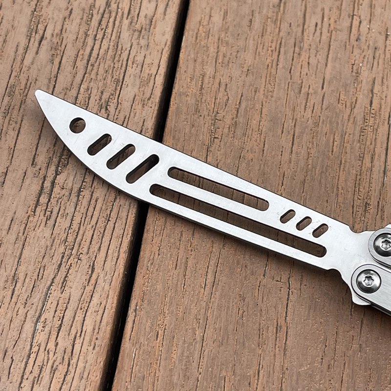 Theone Barebones Clone BB Balisong Butterflyknife Flipper Trainer Knife  440C Blade Handle Bushings System Safe EDC Outdoor Knife