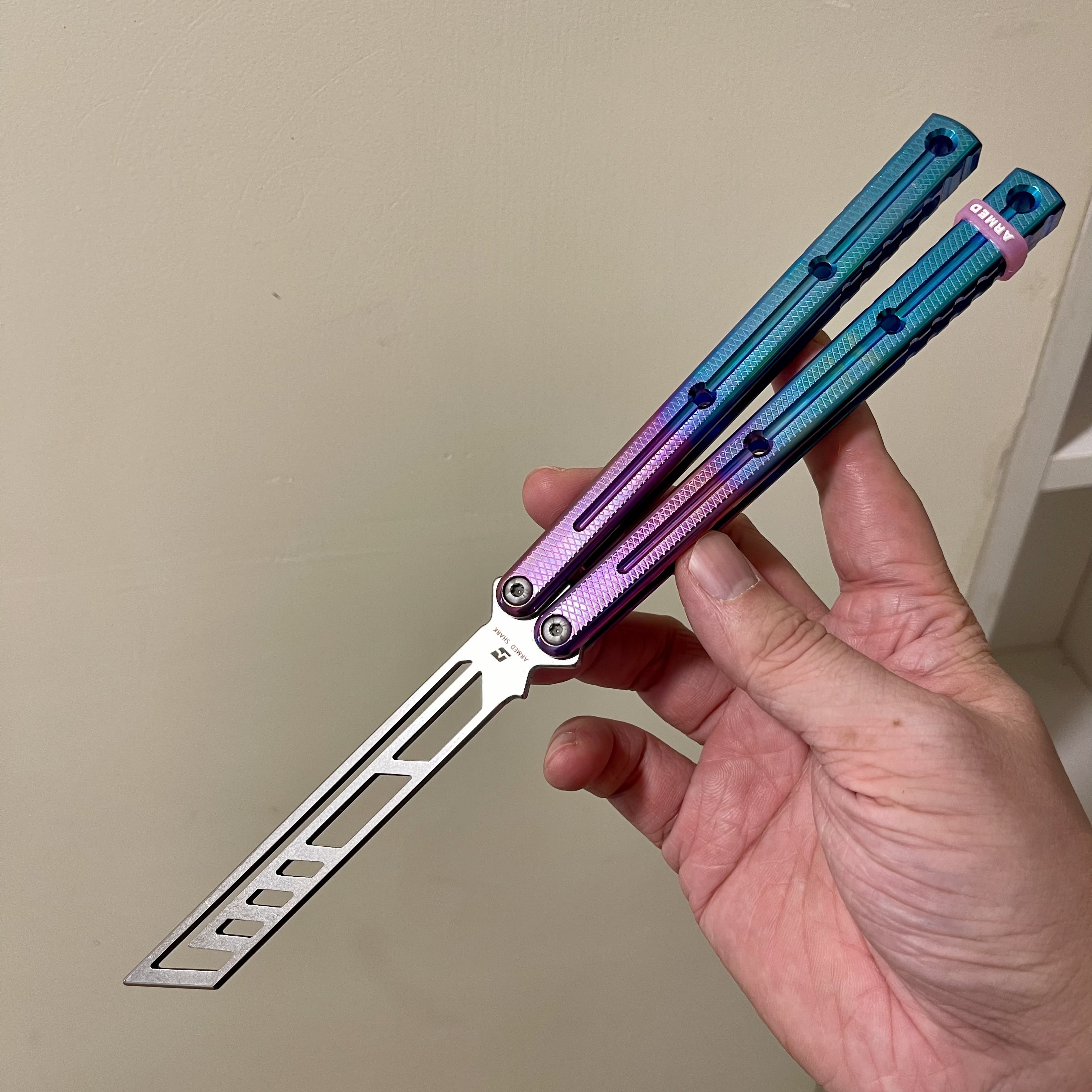 Armed Shark Titanium Krake Raken (Kraken) V3 Balisong Clone