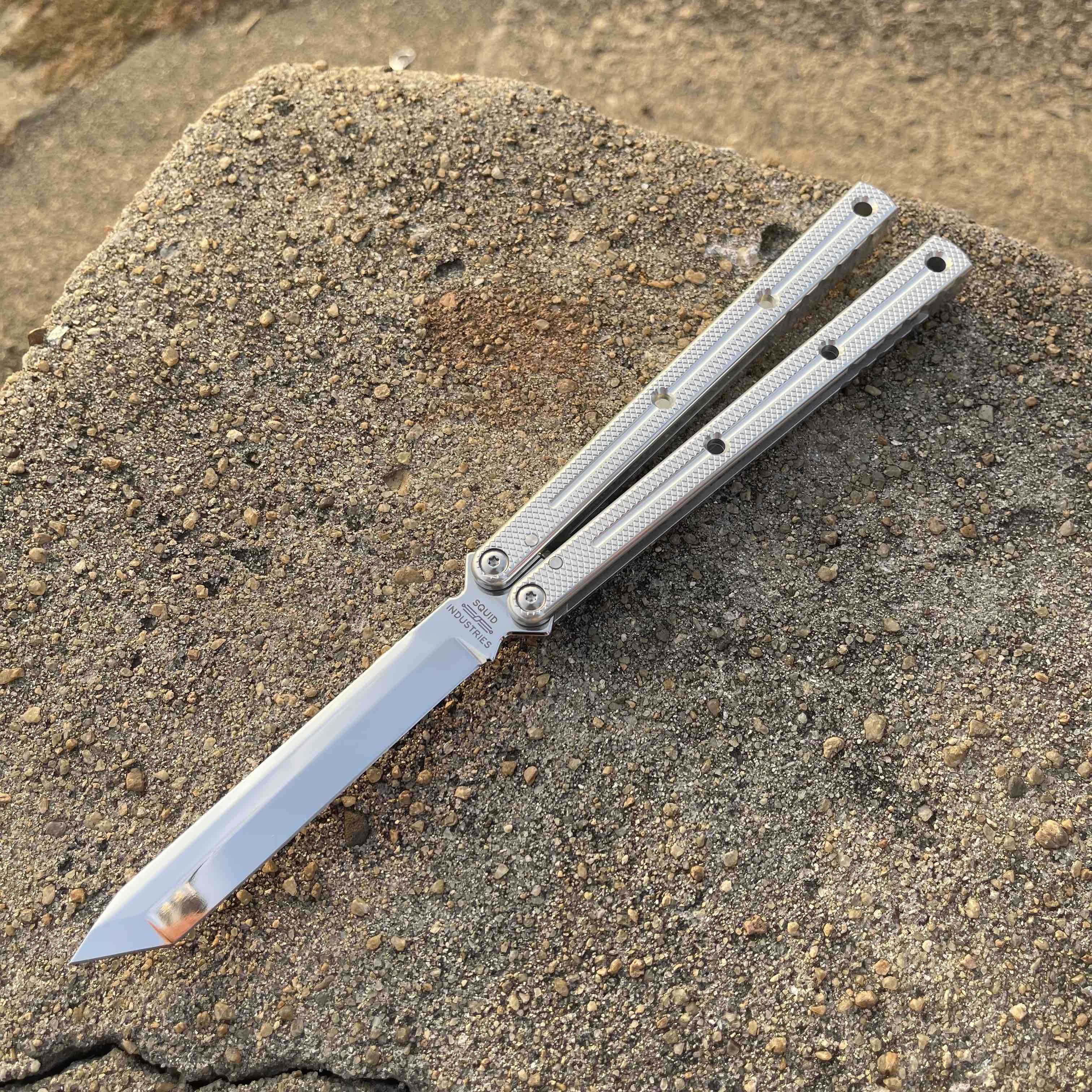 Baliplus Krake Raken (Kraken) V3 Balisong Live Blade Clone-kolisong