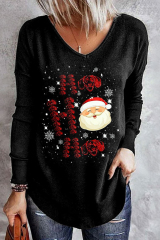 Santa Dog Print Long Sleeve T-shirt