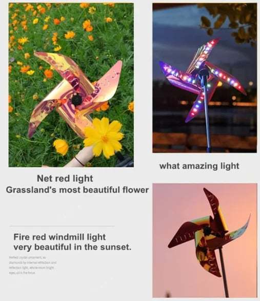 Garden Solar Windmill Light
