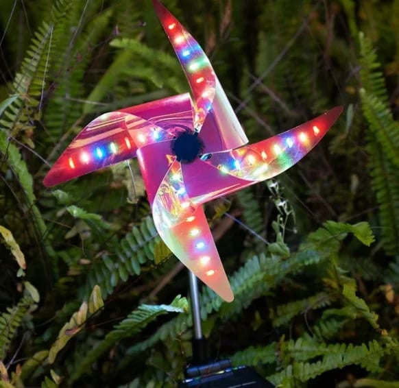 Garden Solar Windmill Light